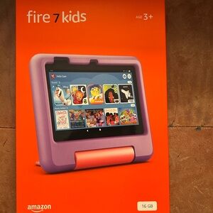 BRAND NEW! Never opened! Amazon Fire 7 Tablet with Purple Kid-Proof Case